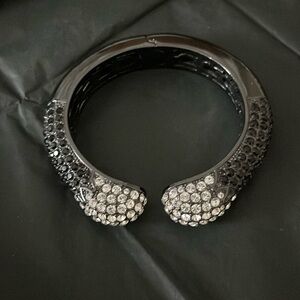 Retired Joan Boyce Crystal Cuff Bangle Bracelet